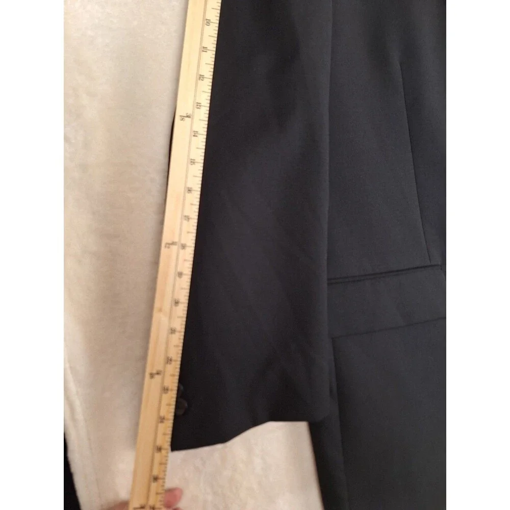 Joseph & Feiss Blazer Mens 48R Black Wool 2-Button Suit Jacket Sport Coat